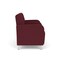 Lesro Siena Lounge Reception 2 Seat Tandem Seating, Brushed Steel, OH Wine Upholstery SN2103 - alternate 2